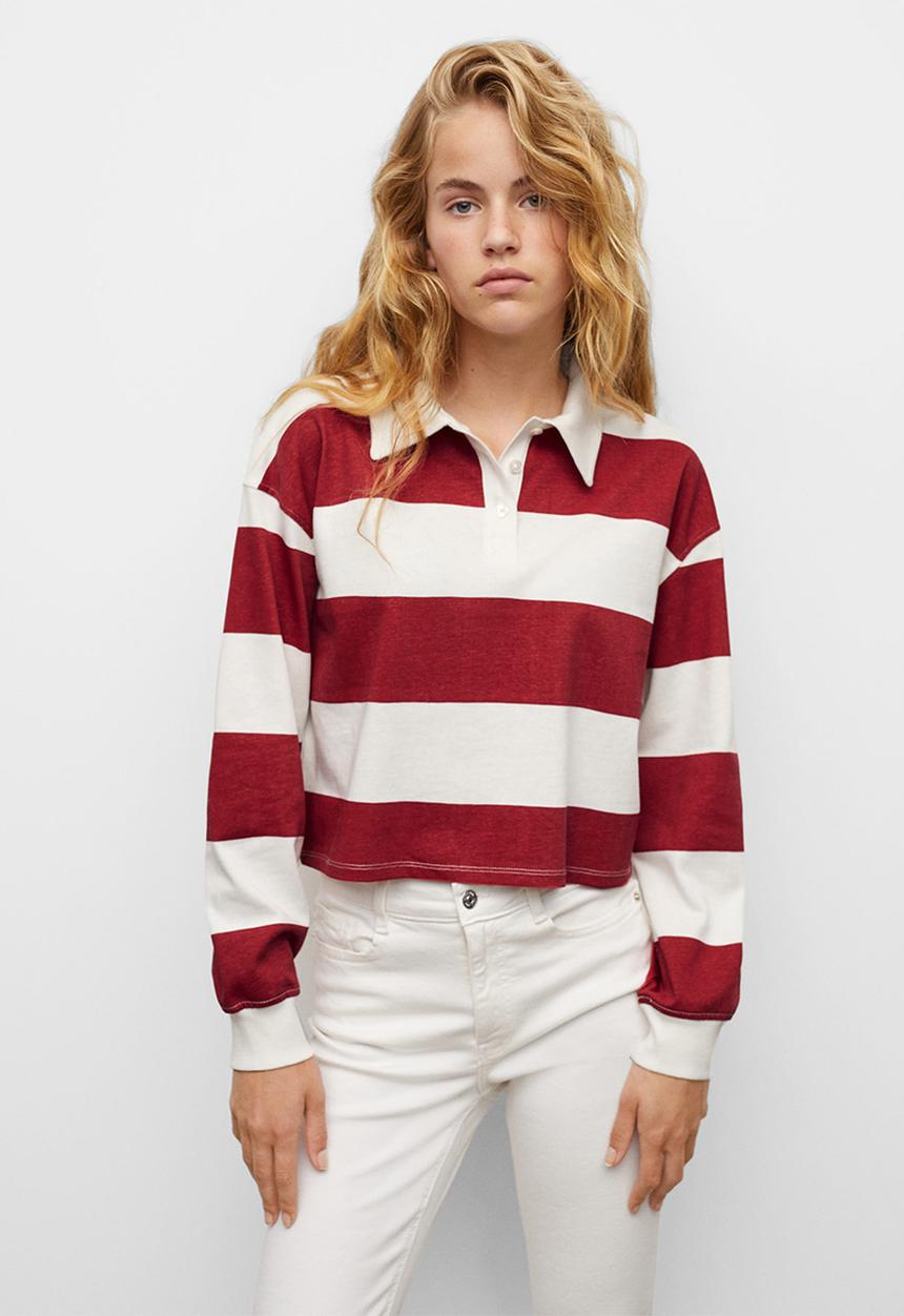 MANGO - Polo shirt rugby - red