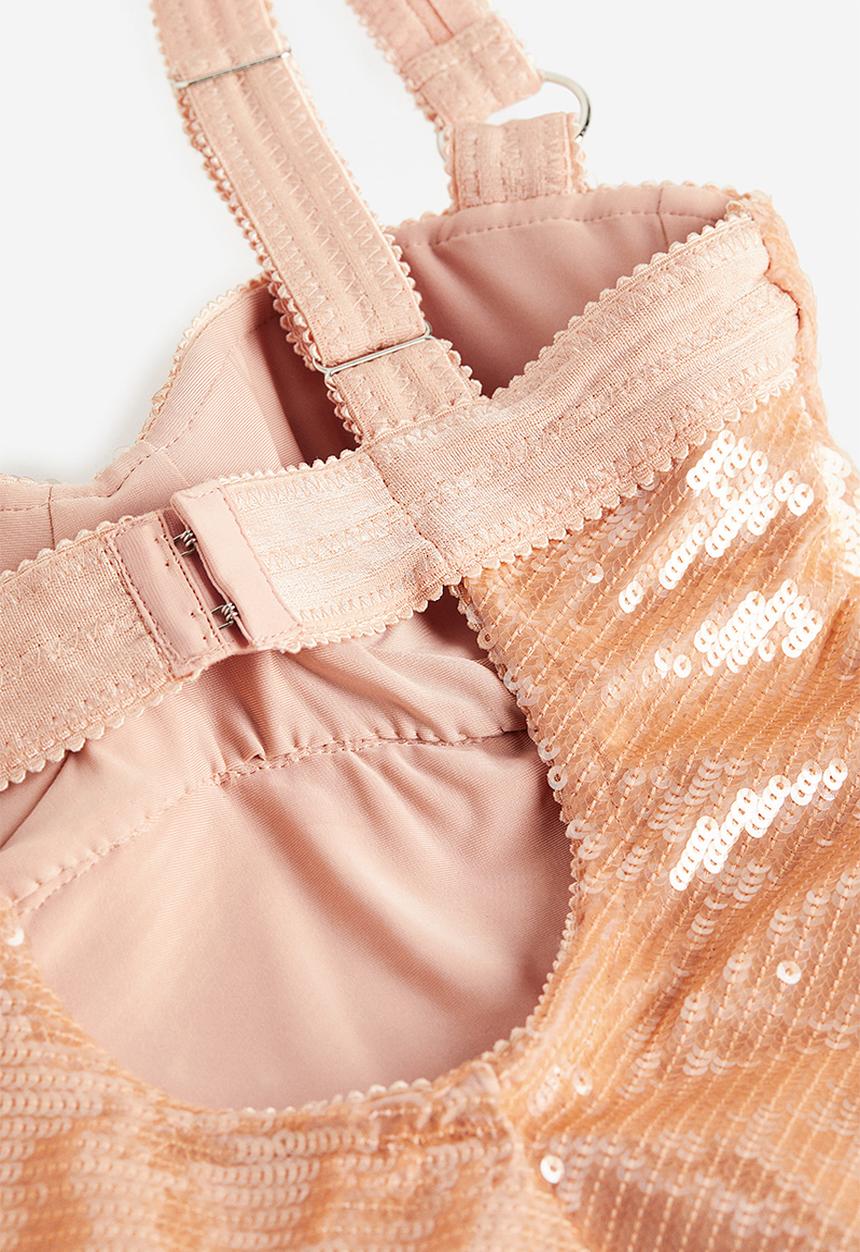 H&M - H&M Studio: Sequined mini dress - beige