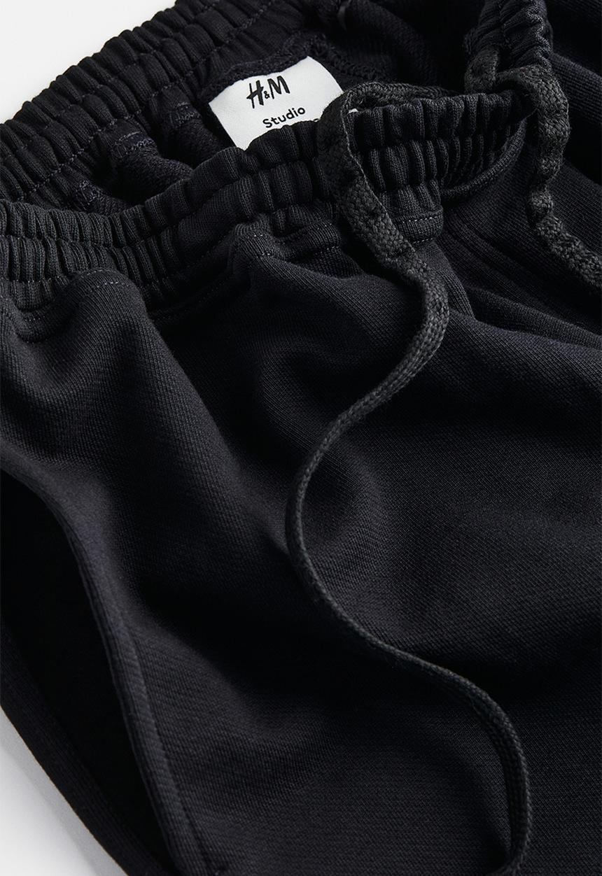 H&M - H&M Studio: Wide joggers - black