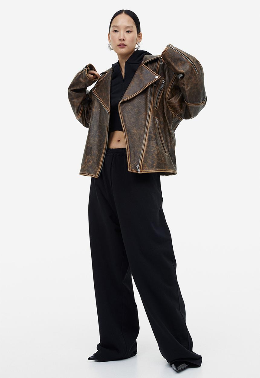 H&M - H&M Studio: Wide joggers - black
