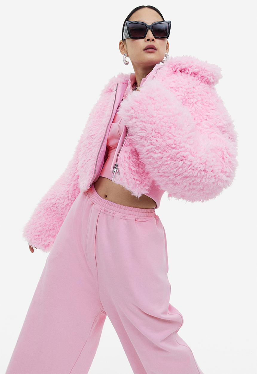H&M - H&M Studio: Wide joggers - light pink