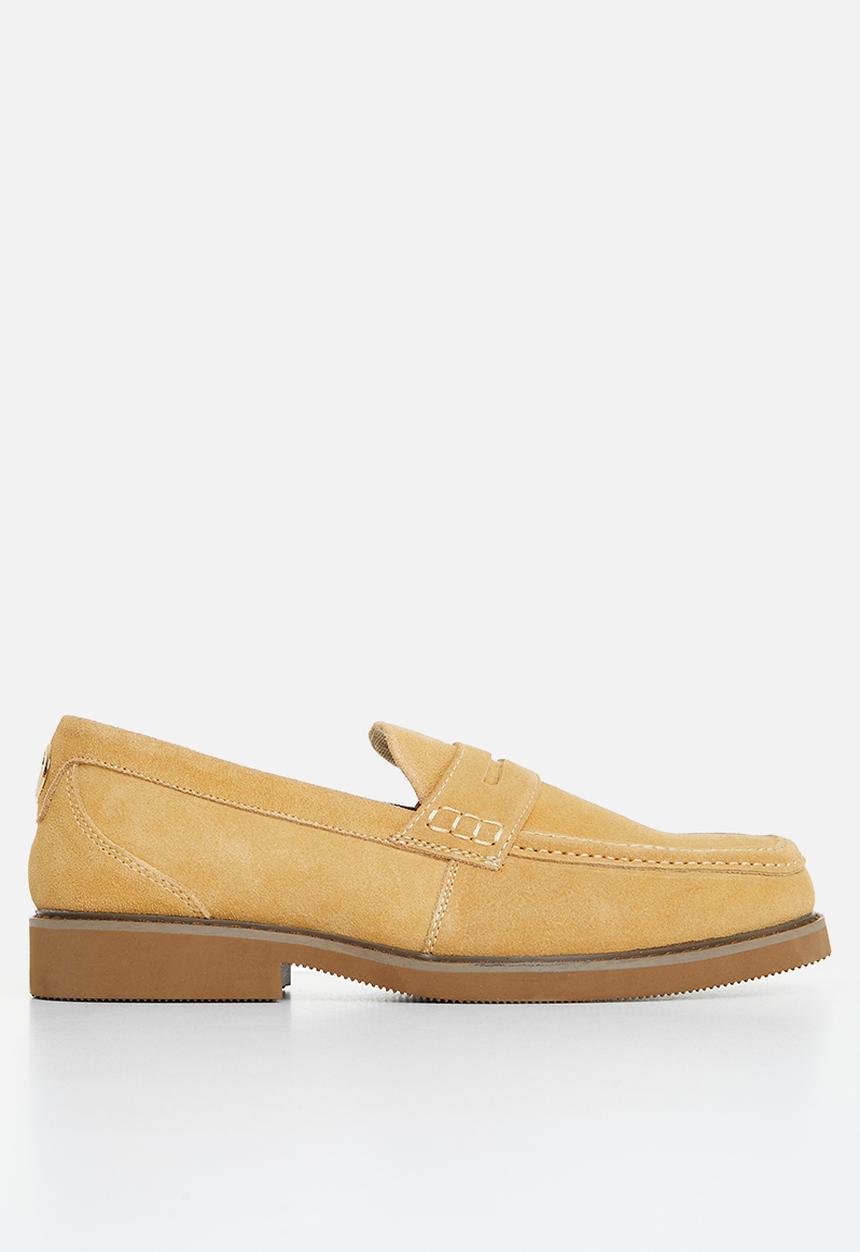 Jonathan D - J franklin genuine suede loafer - shortbread