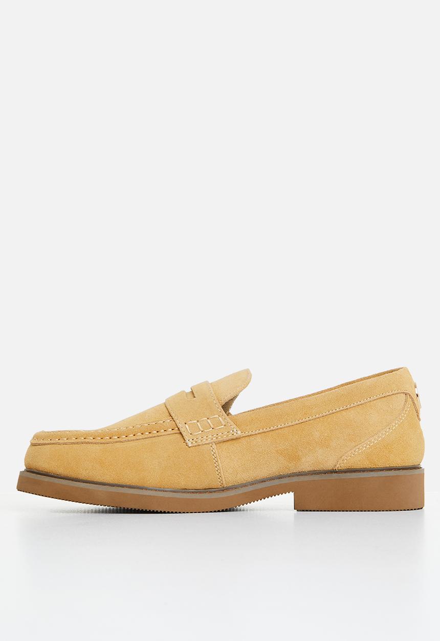 Jonathan D - J franklin genuine suede loafer - shortbread