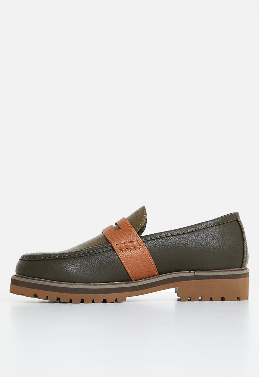 Jonathan D - J penny moc pebbled pu loafer - hunter