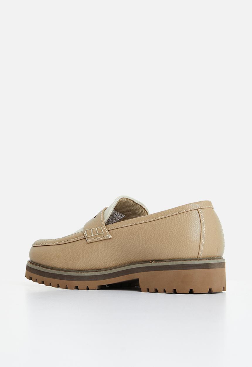 Jonathan D - J penny moc pebbled pu loafer - neutral