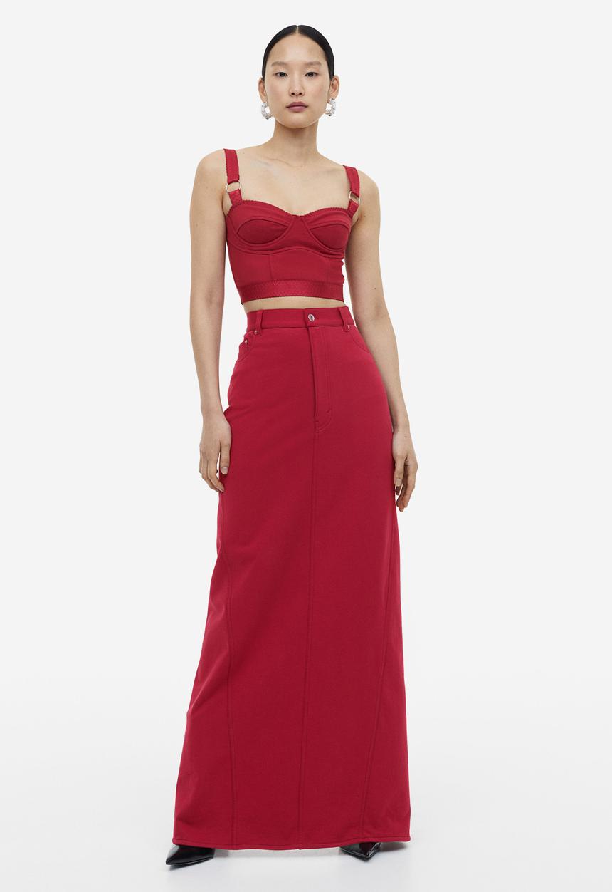 H&M - H&M Studio: Bustier top - dark red