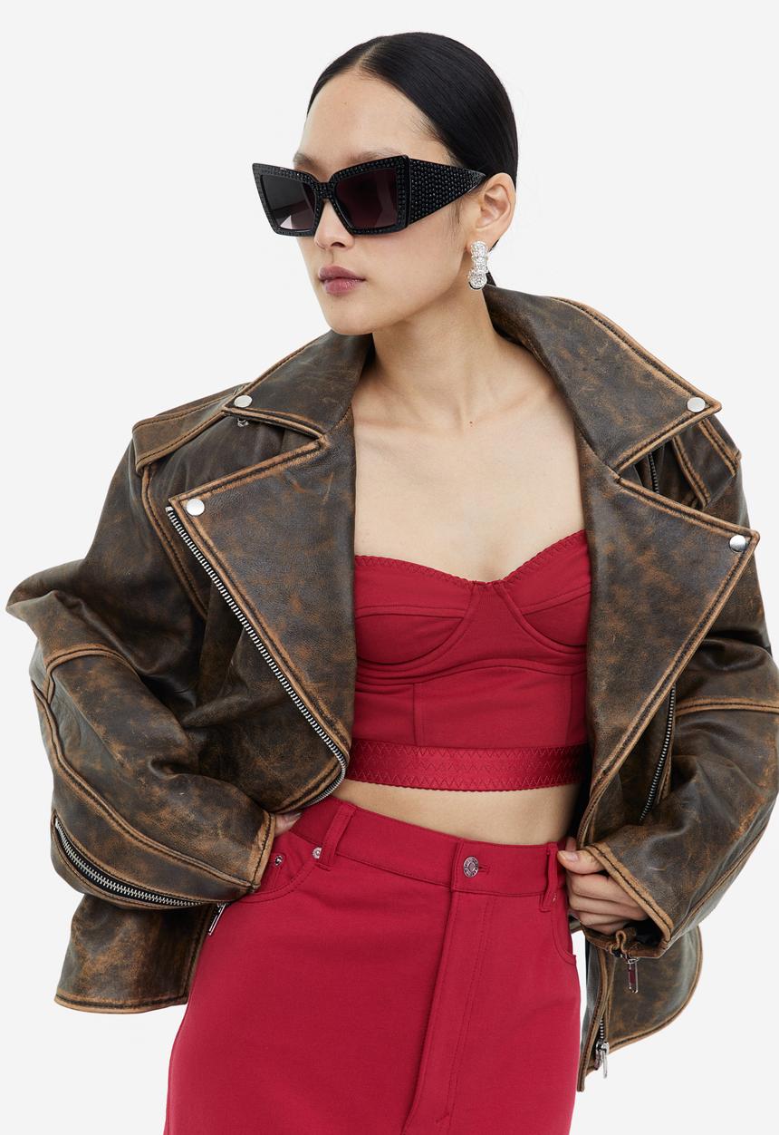 H&M - H&M Studio: Bustier top - dark red