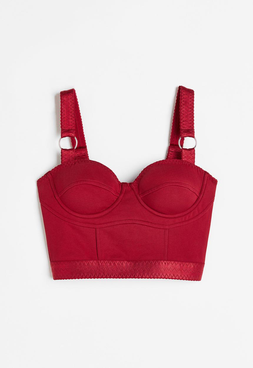 H&M - H&M Studio: Bustier top - dark red