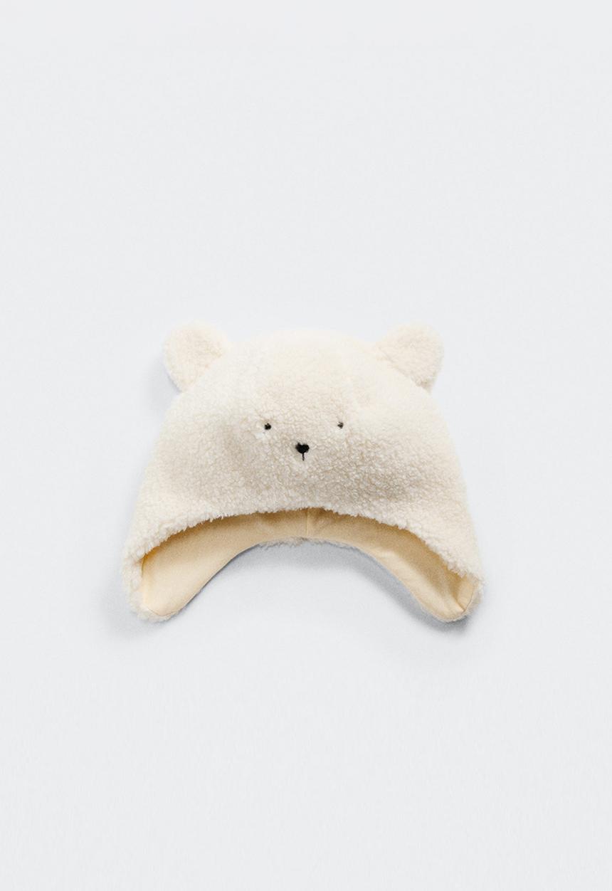 MANGO - Hat teddy - white