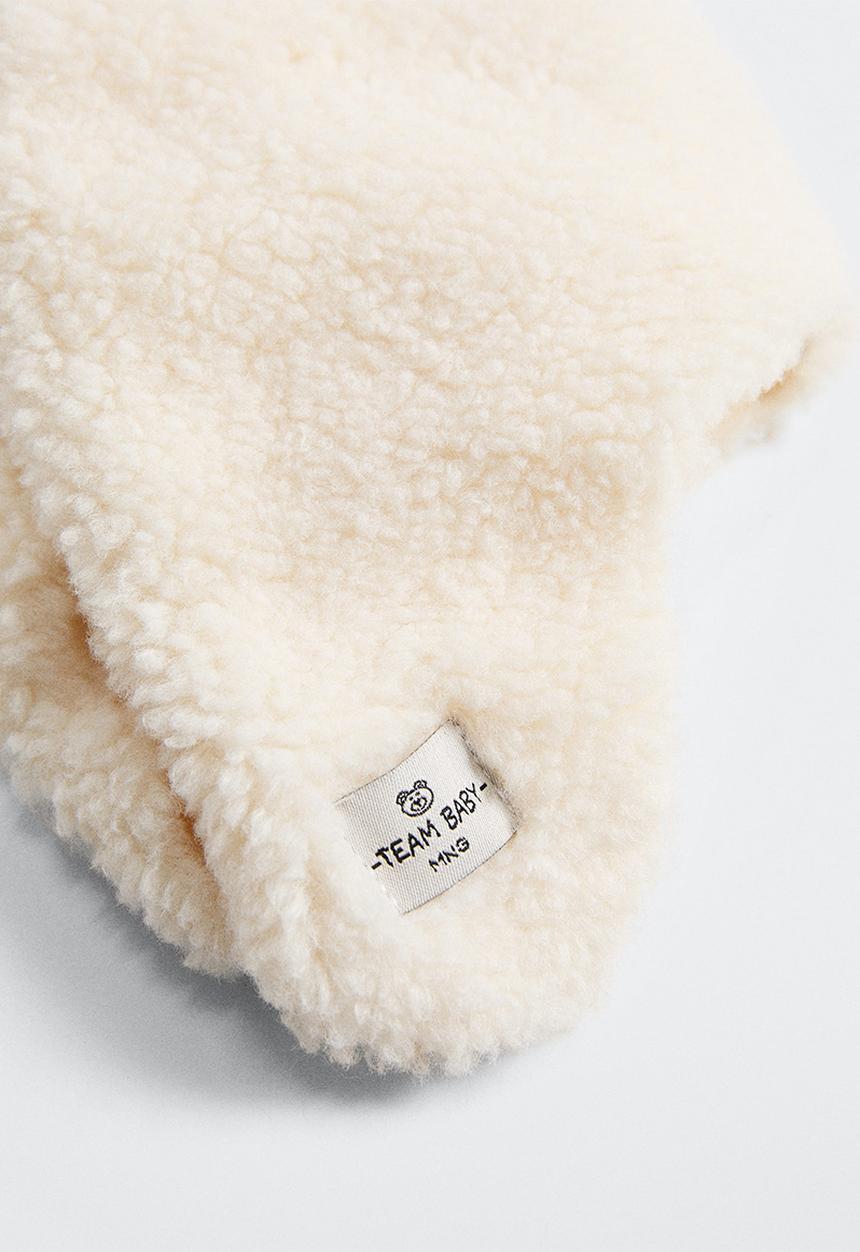 MANGO - Hat teddy - white