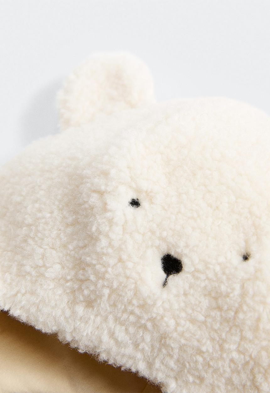 MANGO - Hat teddy - white