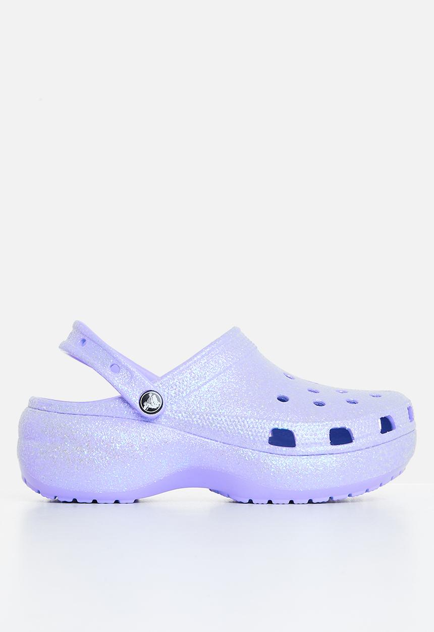 Crocs - Classic platform glitter clog w - moon jelly
