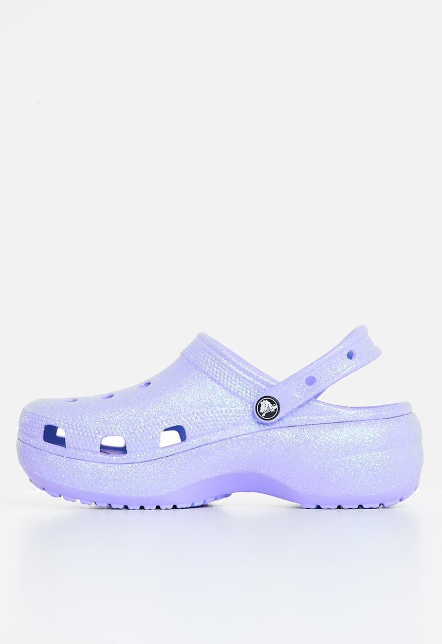 Crocs - Classic platform glitter clog w - moon jelly