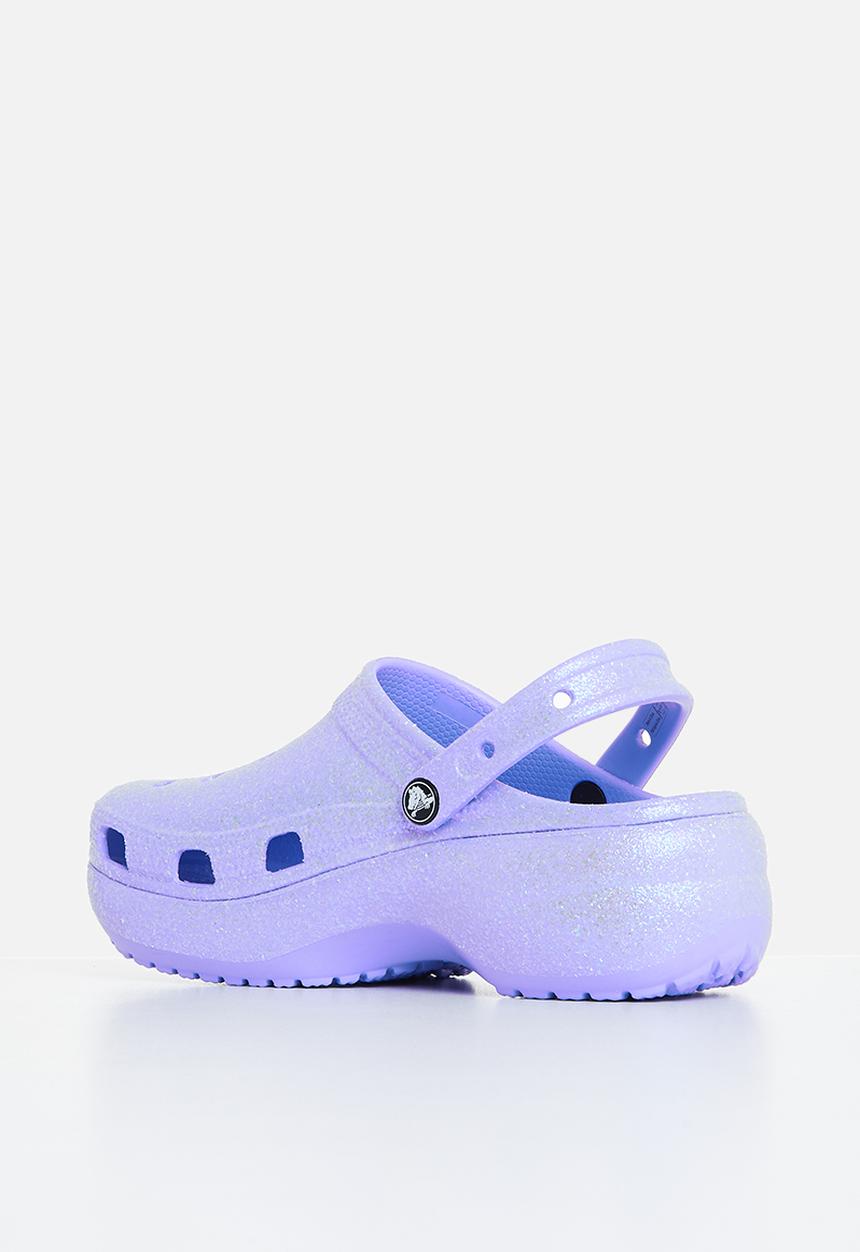 Crocs - Classic platform glitter clog w - moon jelly