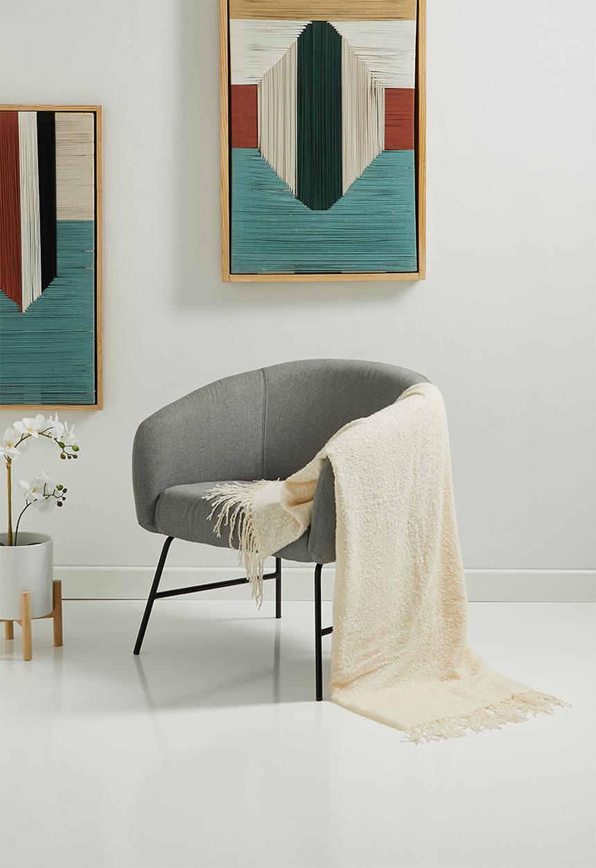 H&S - Meera throw - white
