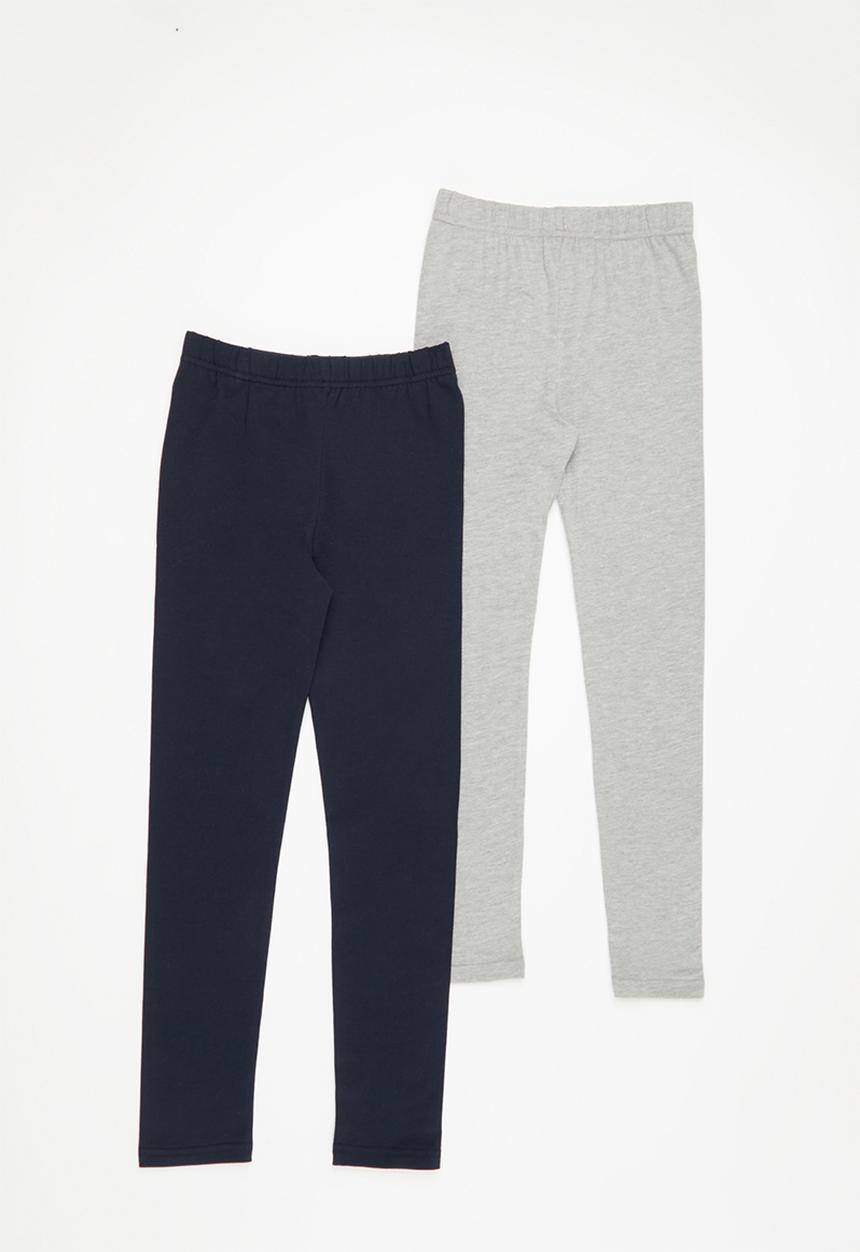 Superbalist - 2 pkt legging - grey mel & navy 