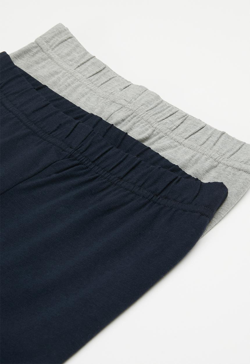 Superbalist - 2 pkt legging - grey mel & navy 