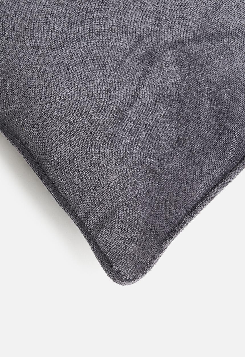 H&S - Velvet cushion - charcoal