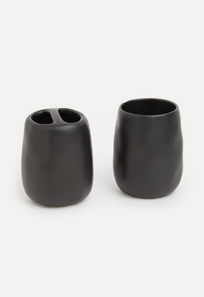 Bathroom Solutions - Bathroom set 4 pieces - black