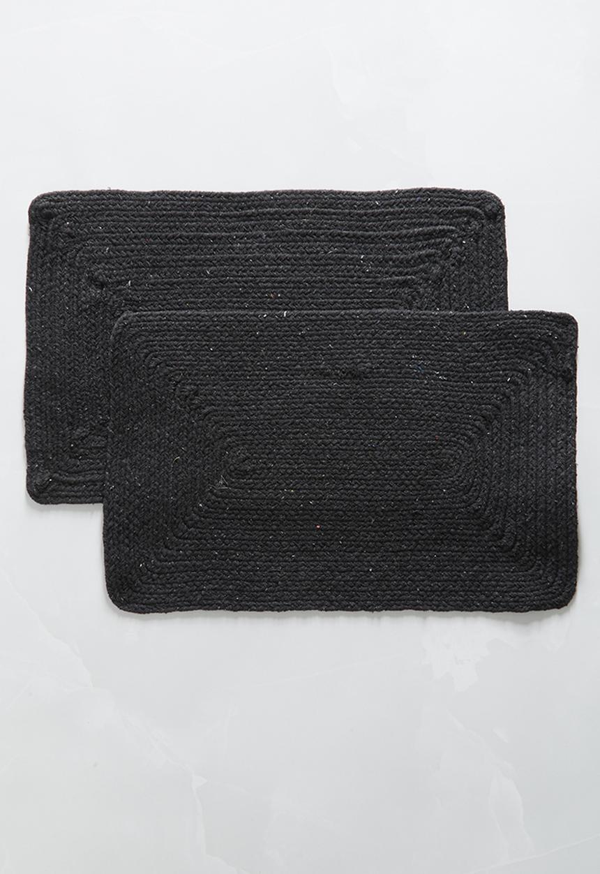 Excellent Houseware - Placemat set of 2 - charcoal