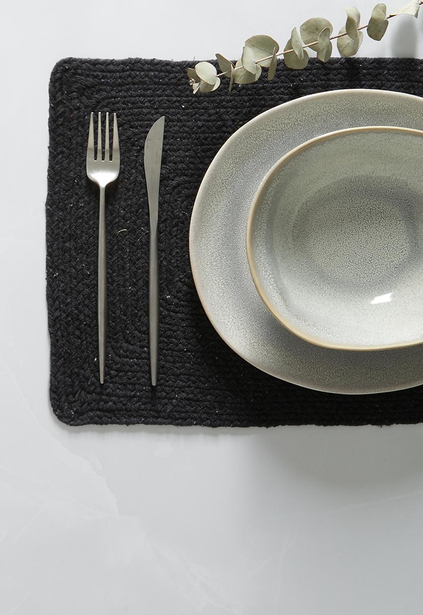 Excellent Houseware - Placemat set of 2 - charcoal