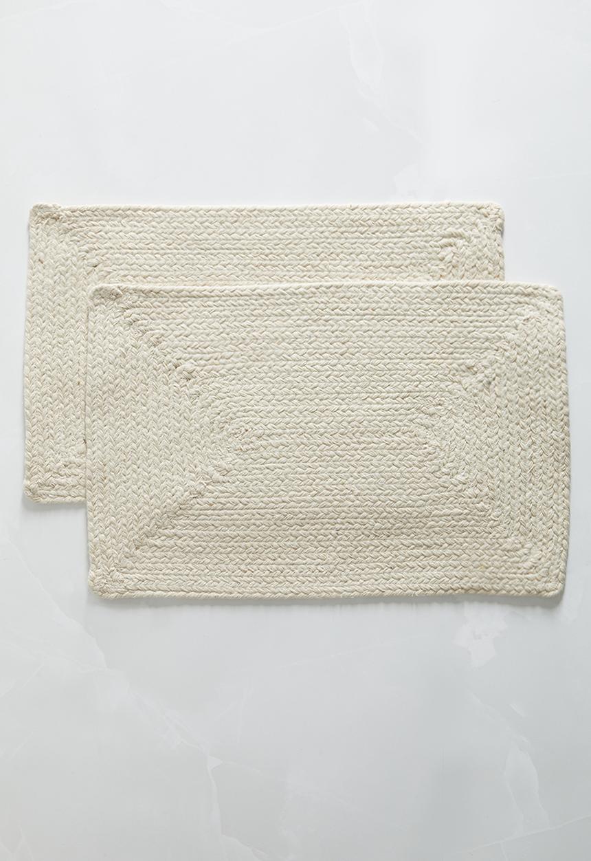 Excellent Houseware - Placemat set of 2 - white
