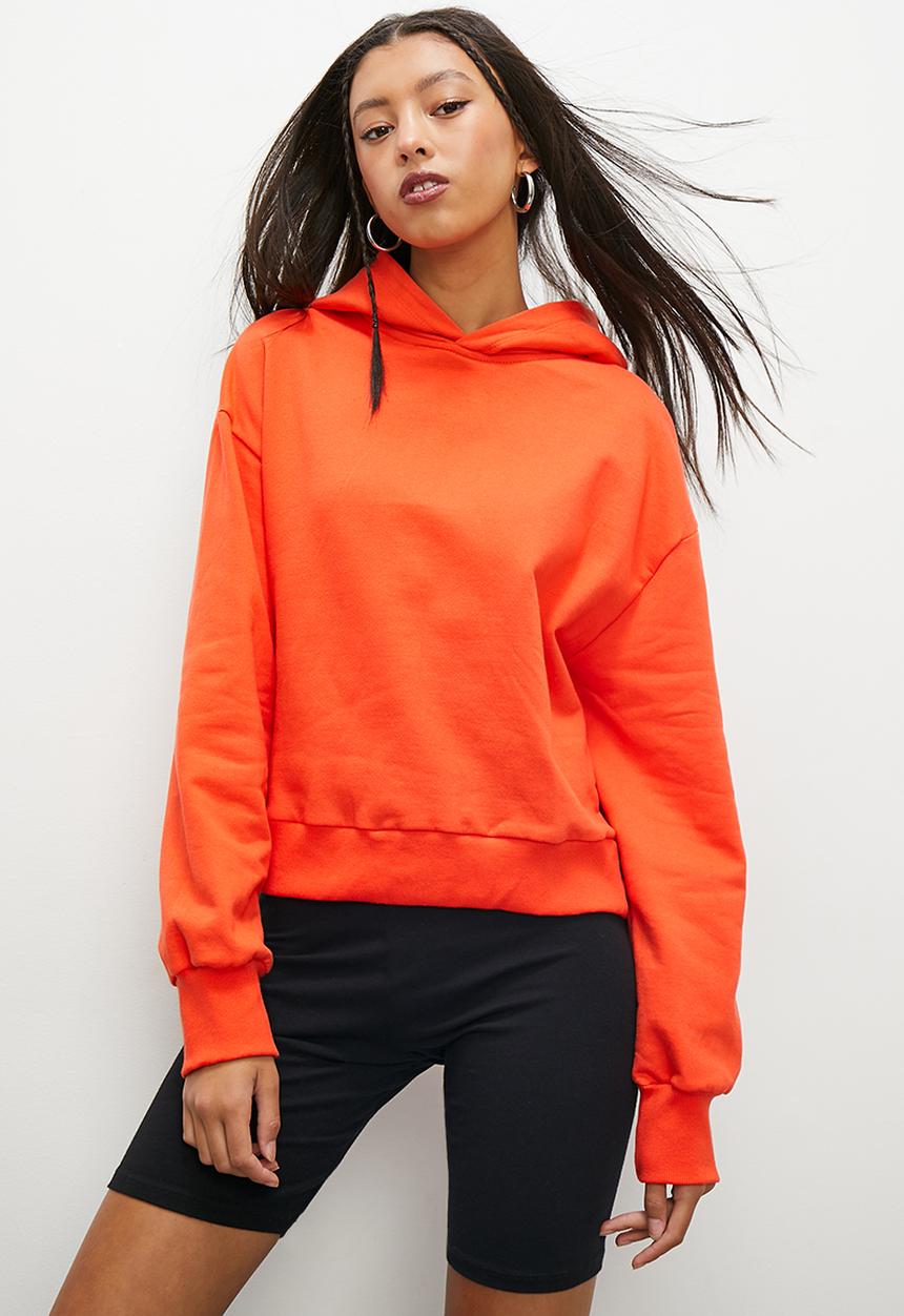 Blake - Crop hoodie - orange