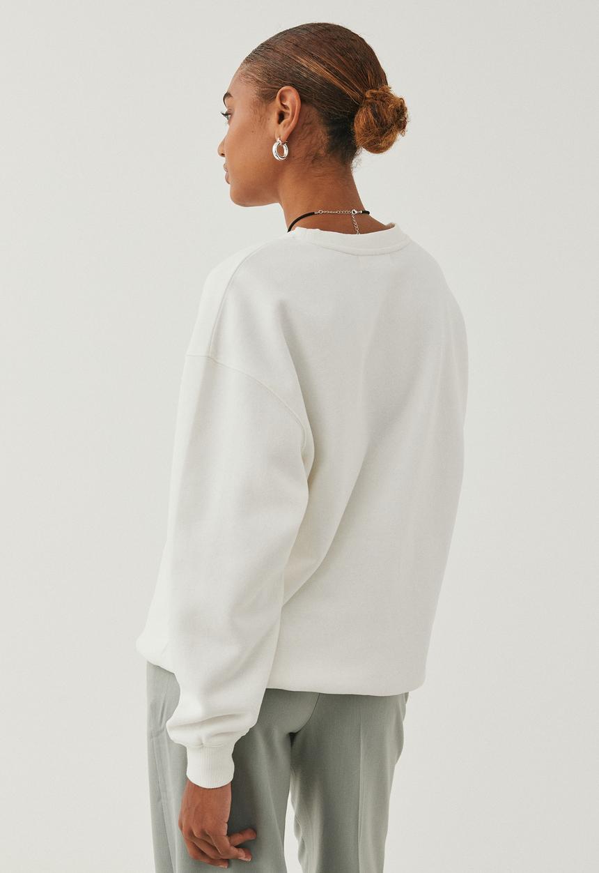 Supré  - Tonya oversized crew jumper - winter white/daytona