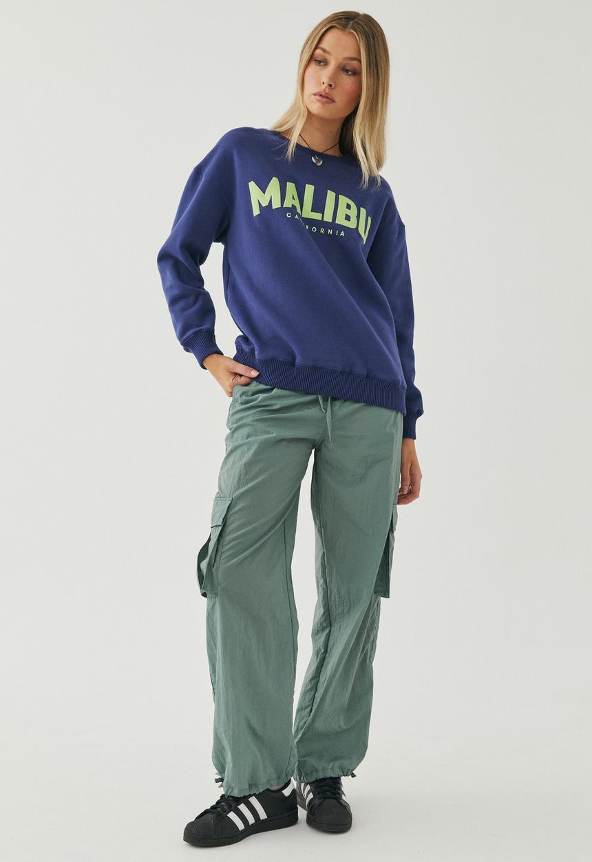 Supré  - Tonya oversized crew jumper - blue ribbon/malibu