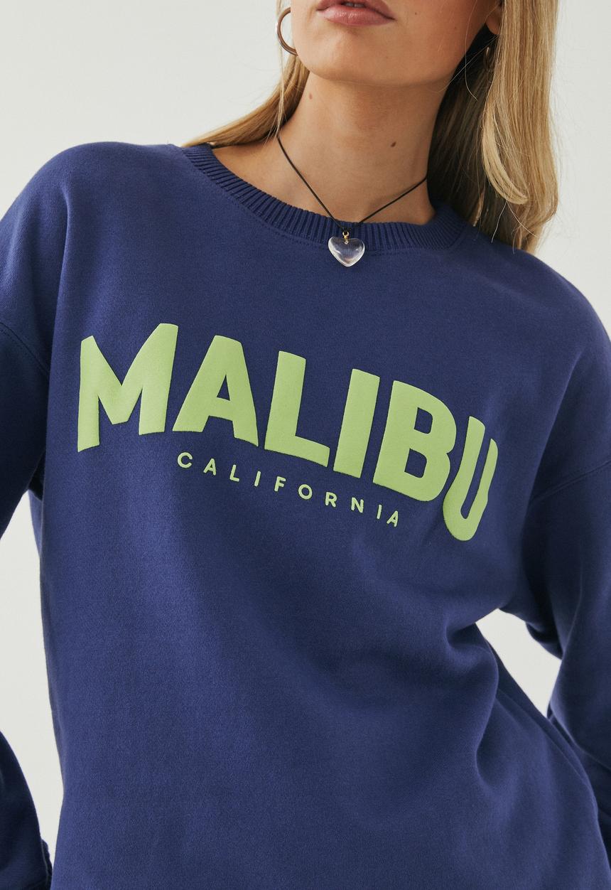 Supré  - Tonya oversized crew jumper - blue ribbon/malibu