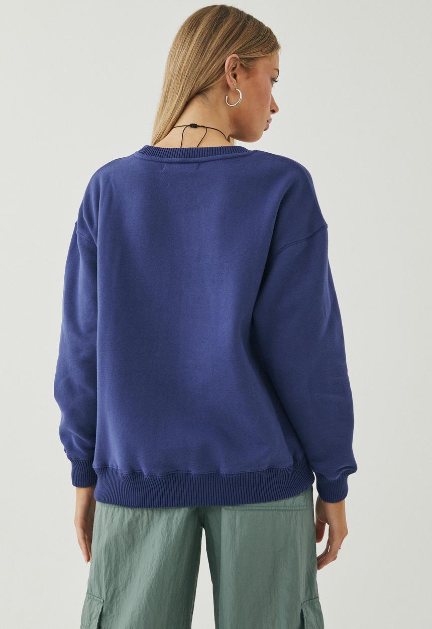 Supré  - Tonya oversized crew jumper - blue ribbon/malibu