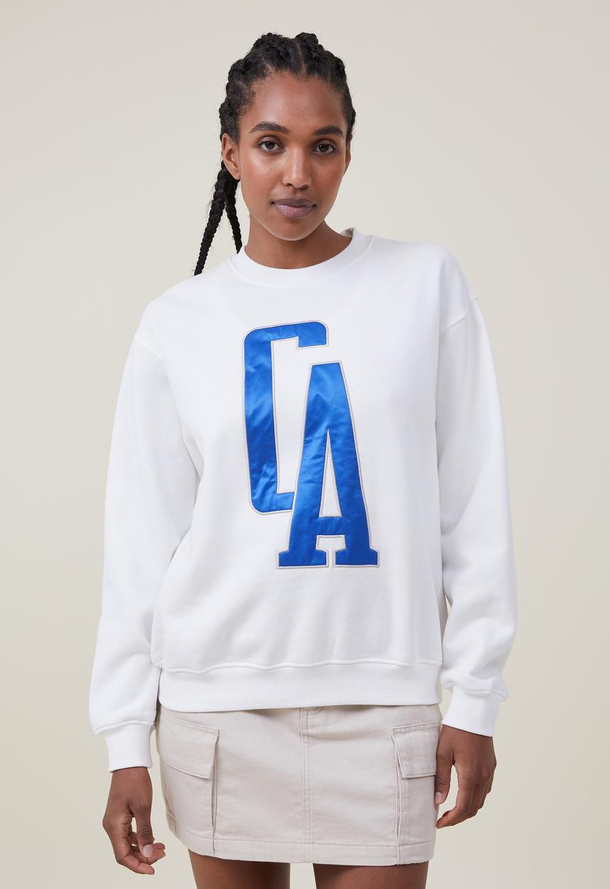 Cotton On - Classic graphic crew sweatshirt - california/off white