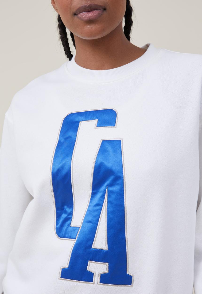 Cotton On - Classic graphic crew sweatshirt - california/off white