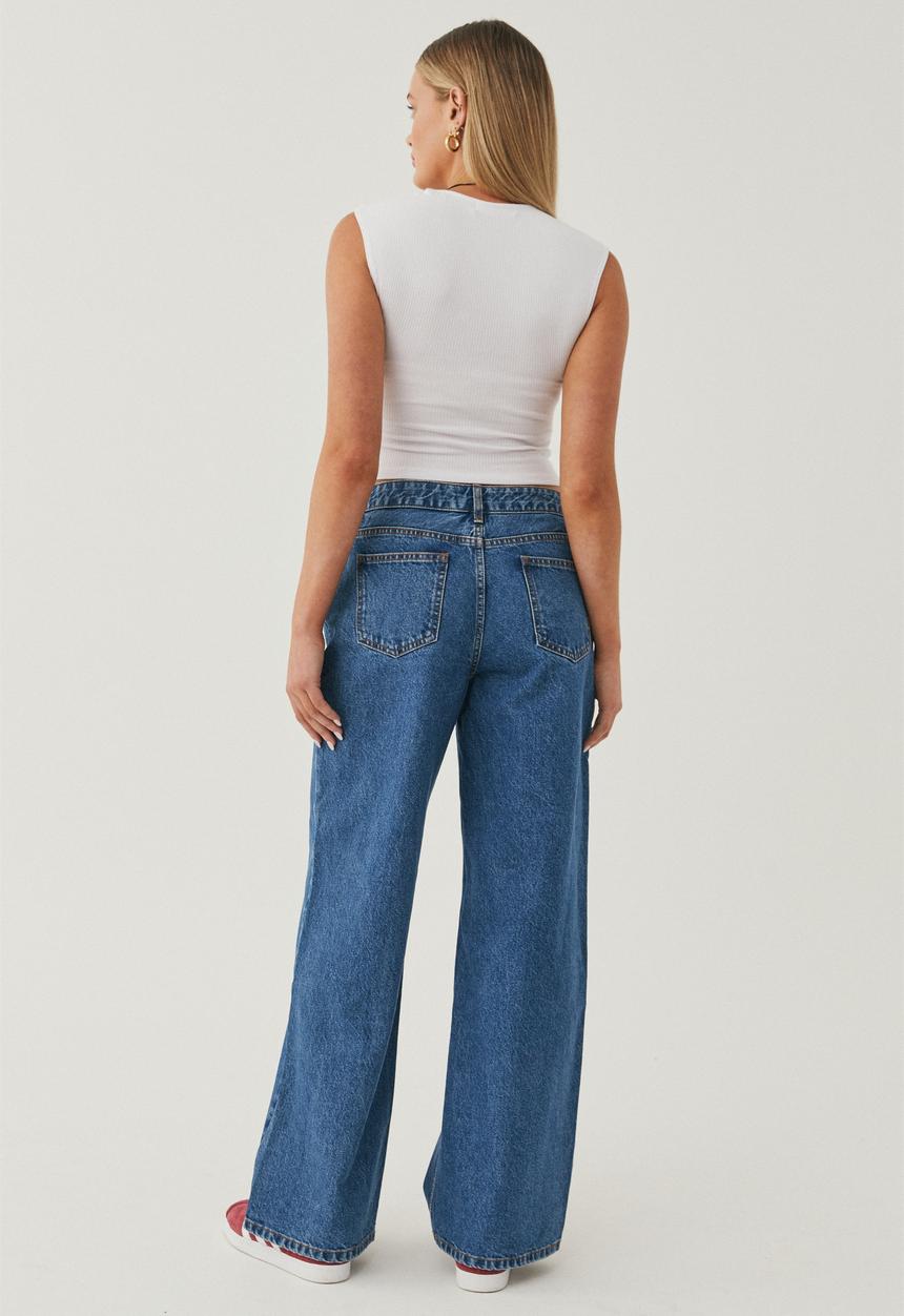 Supré  - Low rise wide jean - winter blue