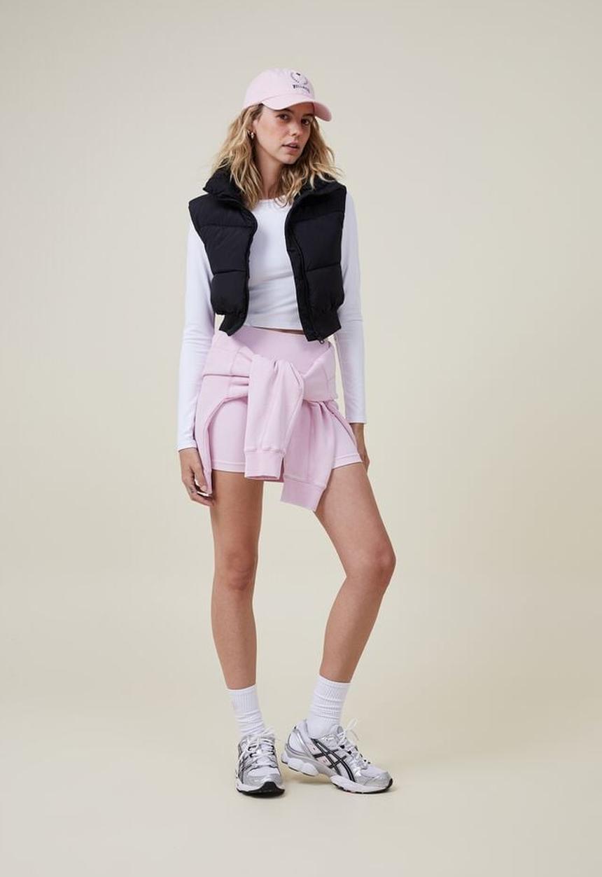 Cotton On - The mother cropped puffer vest - black