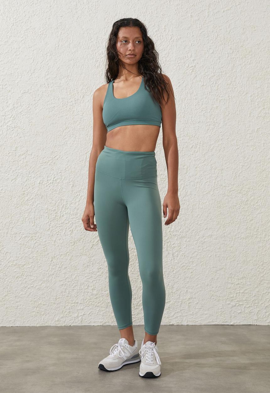 Cotton On - Active high waist core 7/8 tight - sage leaf