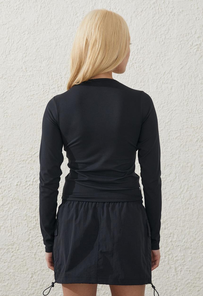 Cotton On - Active ultra soft fitted longsleeve - black