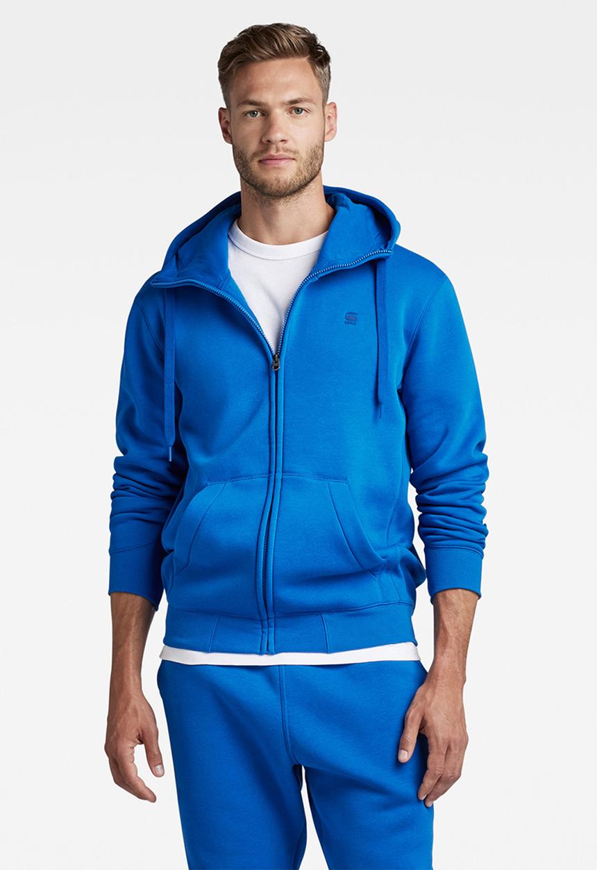 G-STAR - Premium core hdd zip sw long sleeve - lapis blue