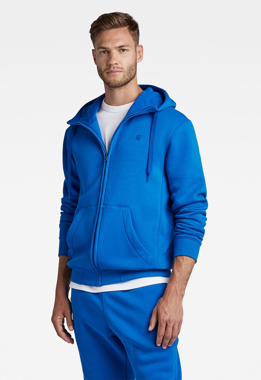 G-STAR - Premium core hdd zip sw long sleeve - lapis blue