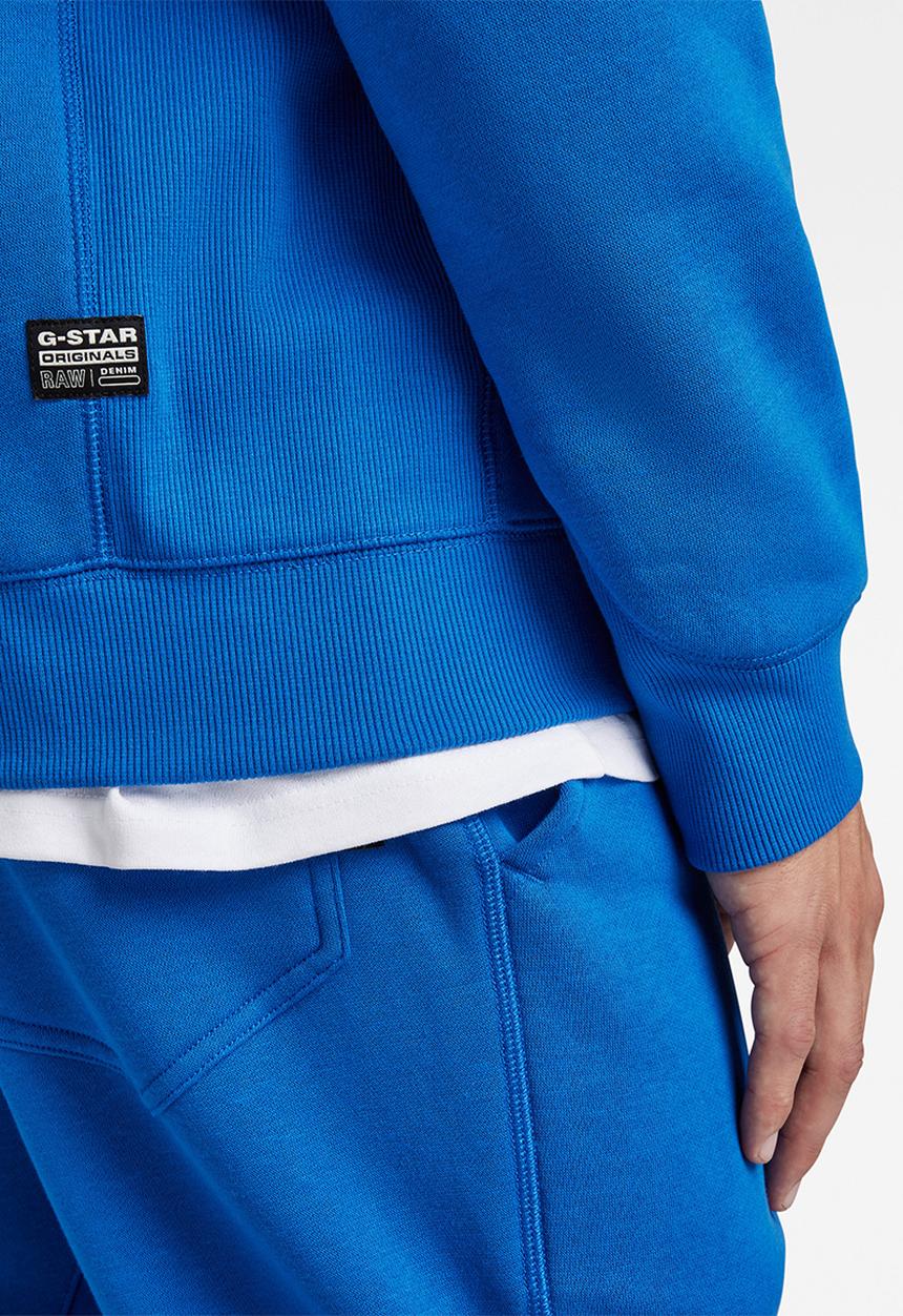 G-STAR - Premium core hdd zip sw long sleeve - lapis blue