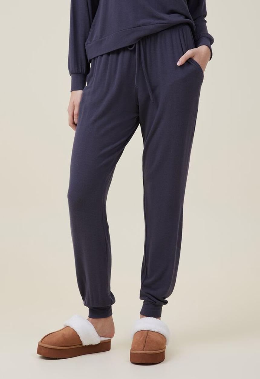 Cotton On - Super soft slim pant - element blue