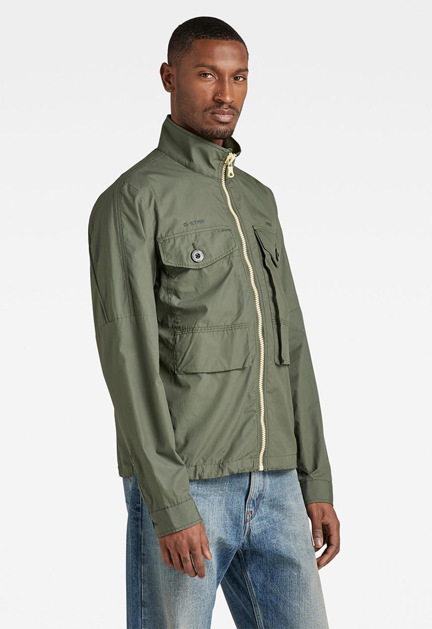 G-STAR - Long pocket track overshirt - lt hunter