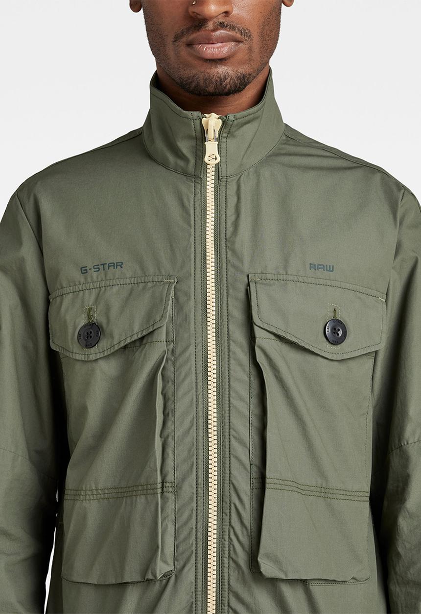 G-STAR - Long pocket track overshirt - lt hunter