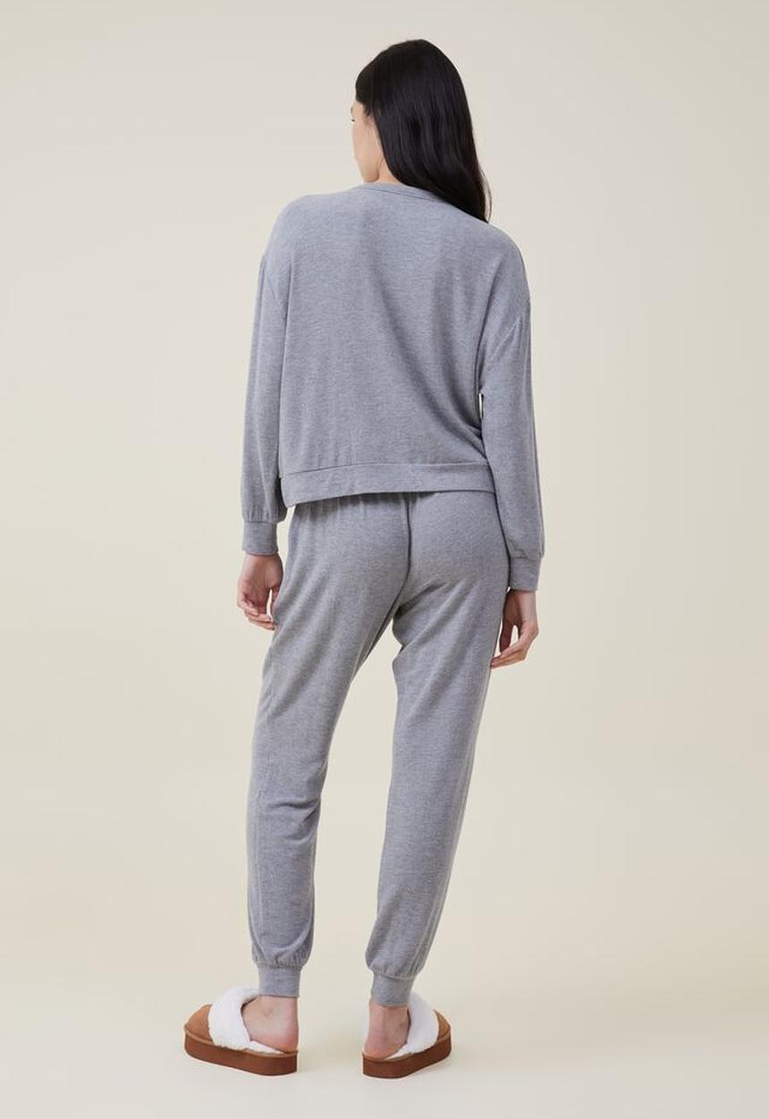 Cotton On - Super soft slim pant - charcoal marle 
