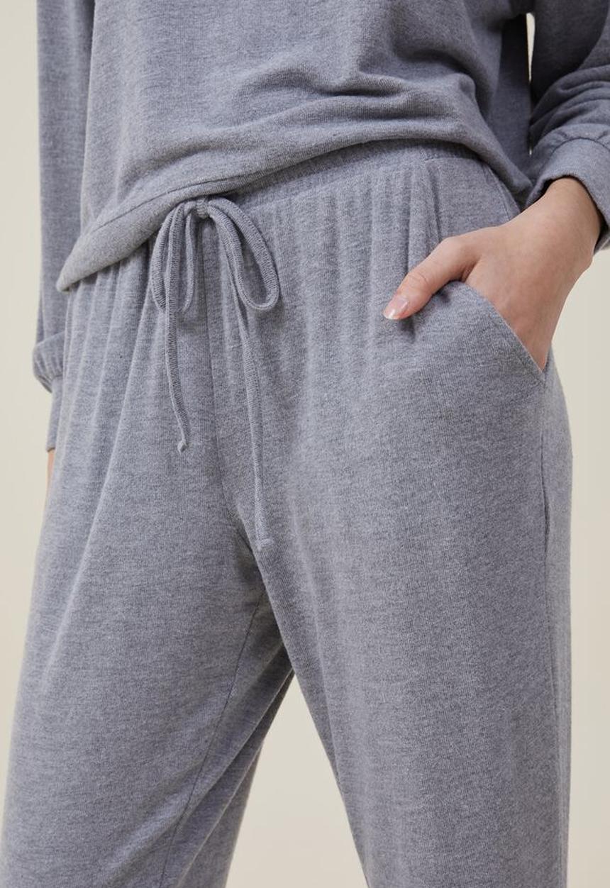 Cotton On - Super soft slim pant - charcoal marle 