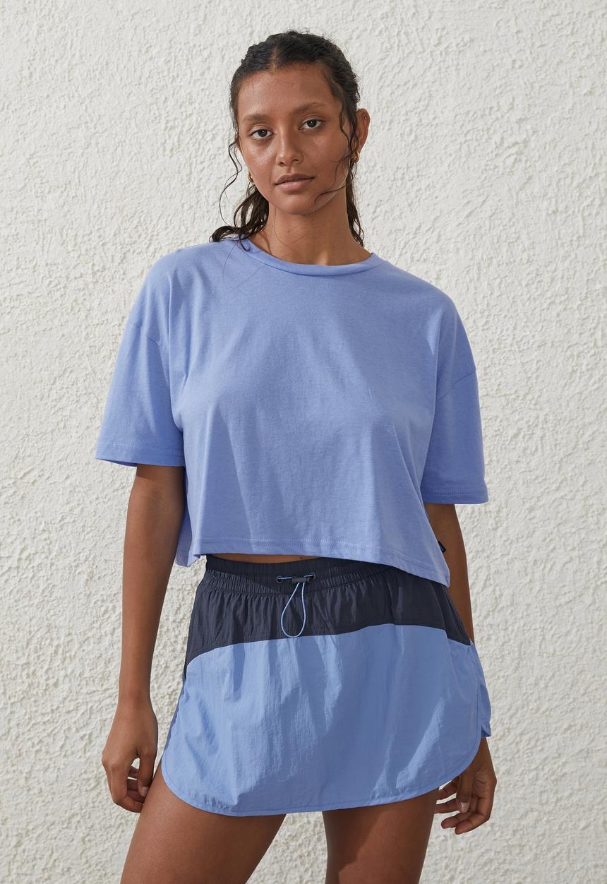 Cotton On - Relaxed active recycled T-shirt - iris flower