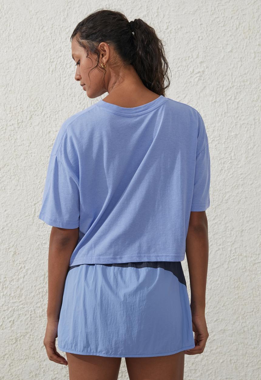 Cotton On - Relaxed active recycled T-shirt - iris flower