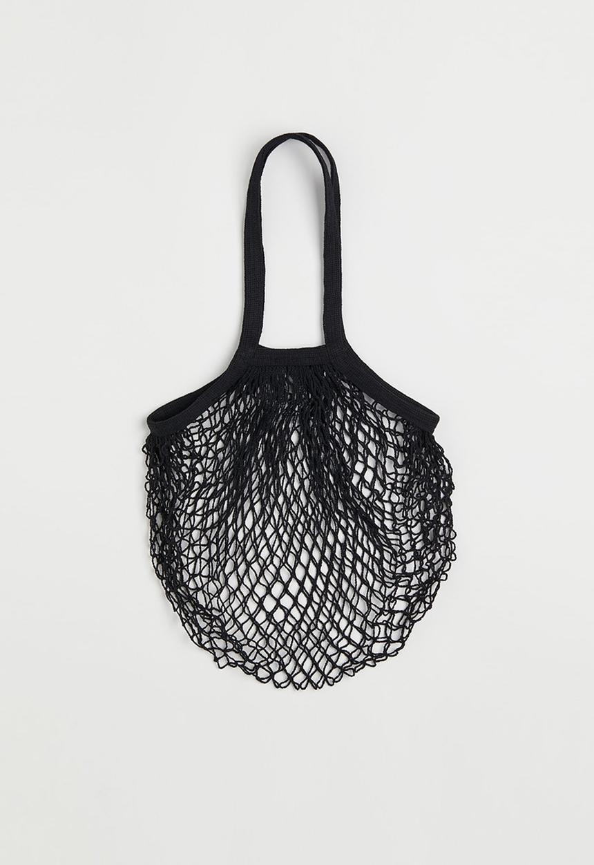 H&M - Cotton string bag - black