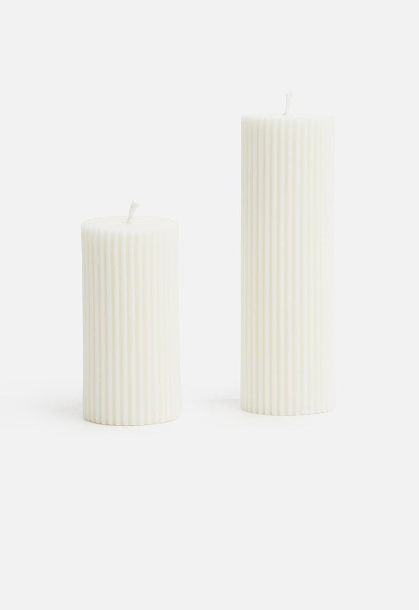 Masodi - 2 Cylinder Shaped Candle Set