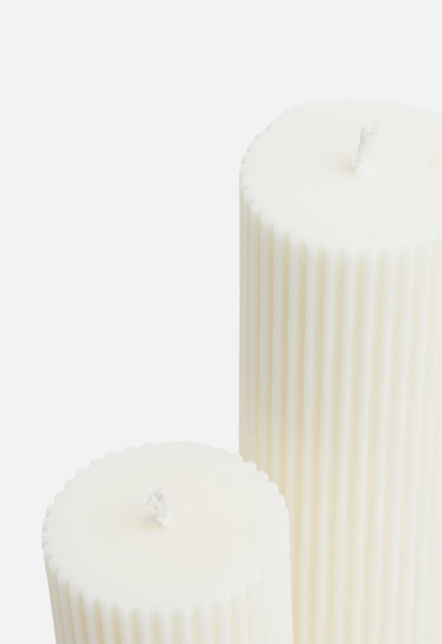Masodi - 2 Cylinder Shaped Candle Set